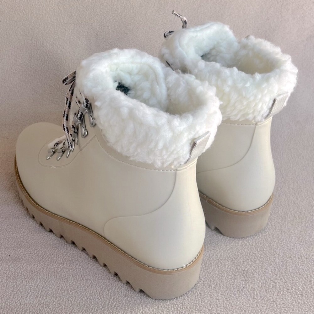 Anthropologie Bernardo Wiley Rain Lace-Up Boots women’s 8 & 9-boho-bohemian-NEW - Picture 2 of 5